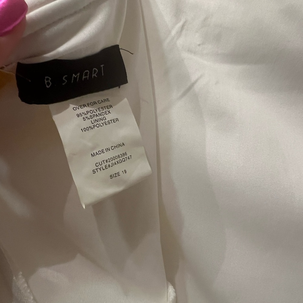 Juniors plus size white zip up strapless dress size 19 - Picture 7 of 7
